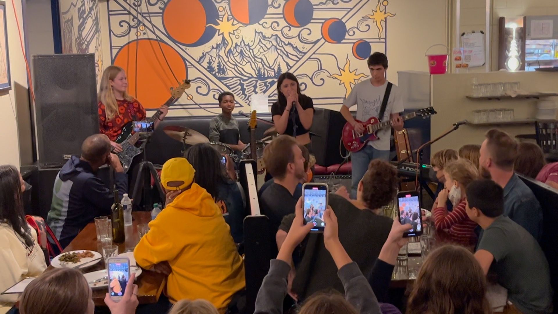Student Band Playing Music Live
